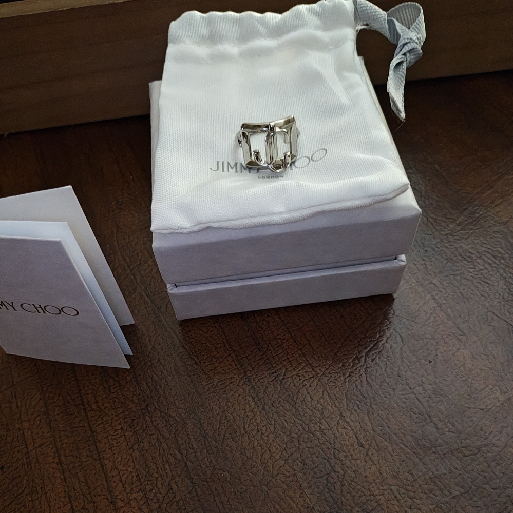 Jimmy Choo Square Ring, Size L/7 - Picture 7 of 10